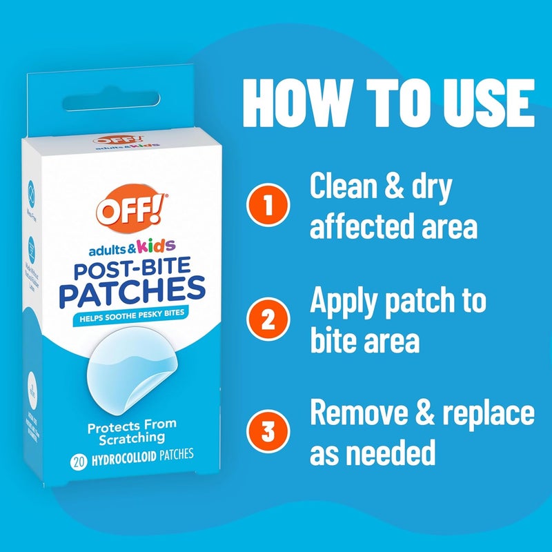 OFF! ! Post-Bug Bite Itch Relief Patches for Adults & Kids, Anti-Itch Hydrocolloid Soothing Patches, Latex Free, 20 Count - Image 2
